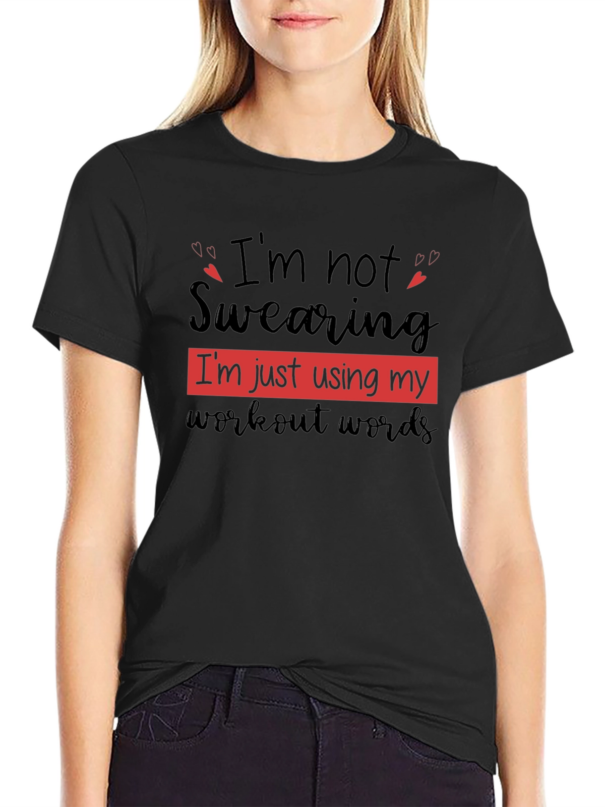 Workout Words T-Shirt Funny Gym Tee