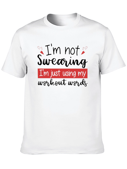 Workout Words T-Shirt Funny Gym Tee