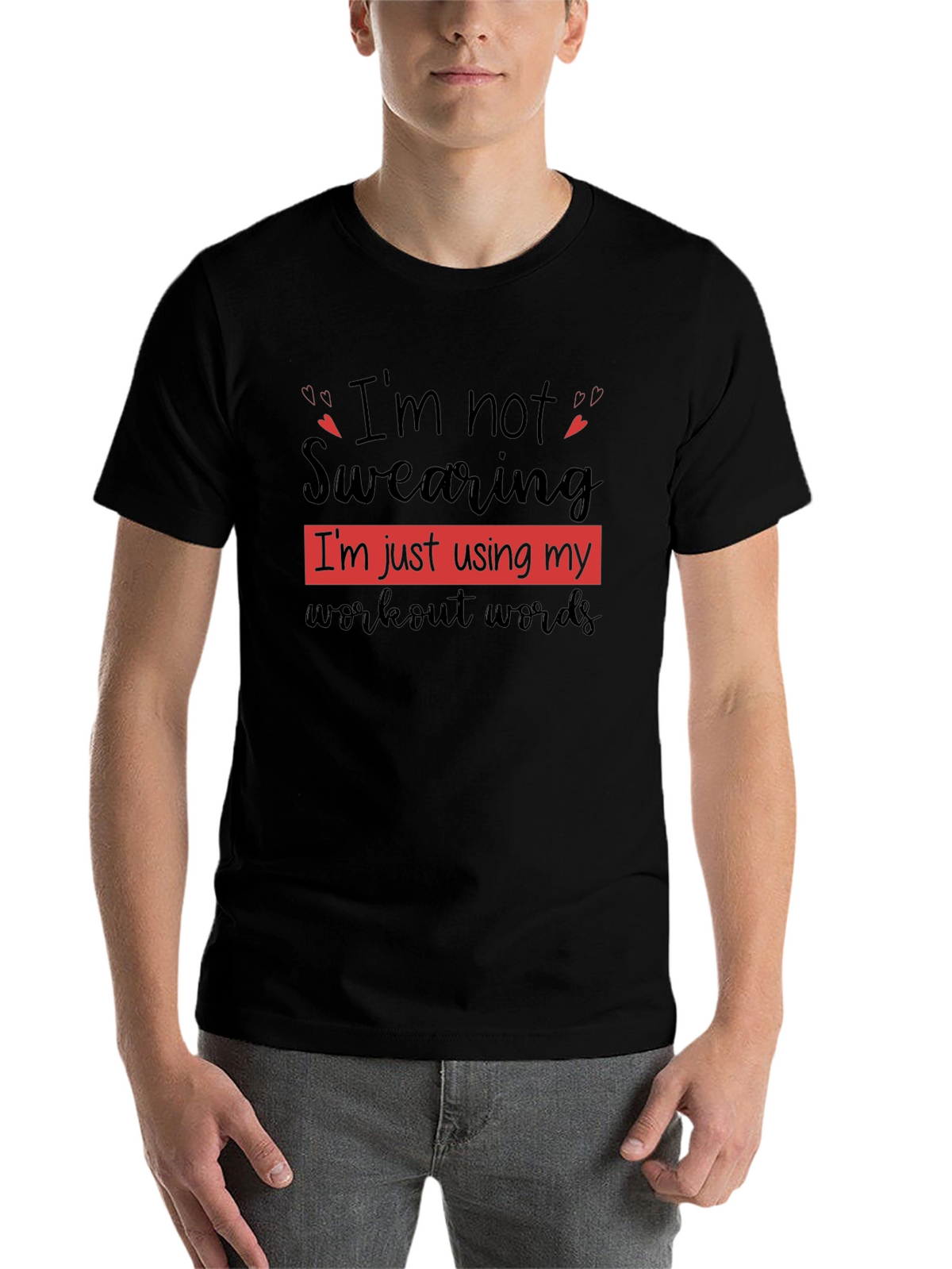 Workout Words T-Shirt Funny Gym Tee