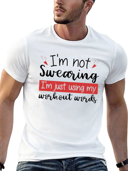 Workout Words T-Shirt Funny Gym Tee