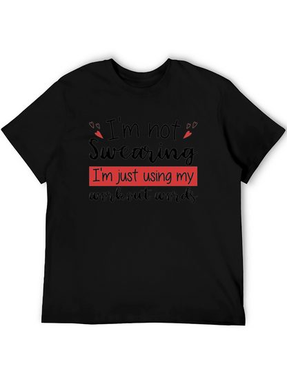 Workout Words T-Shirt Funny Gym Tee