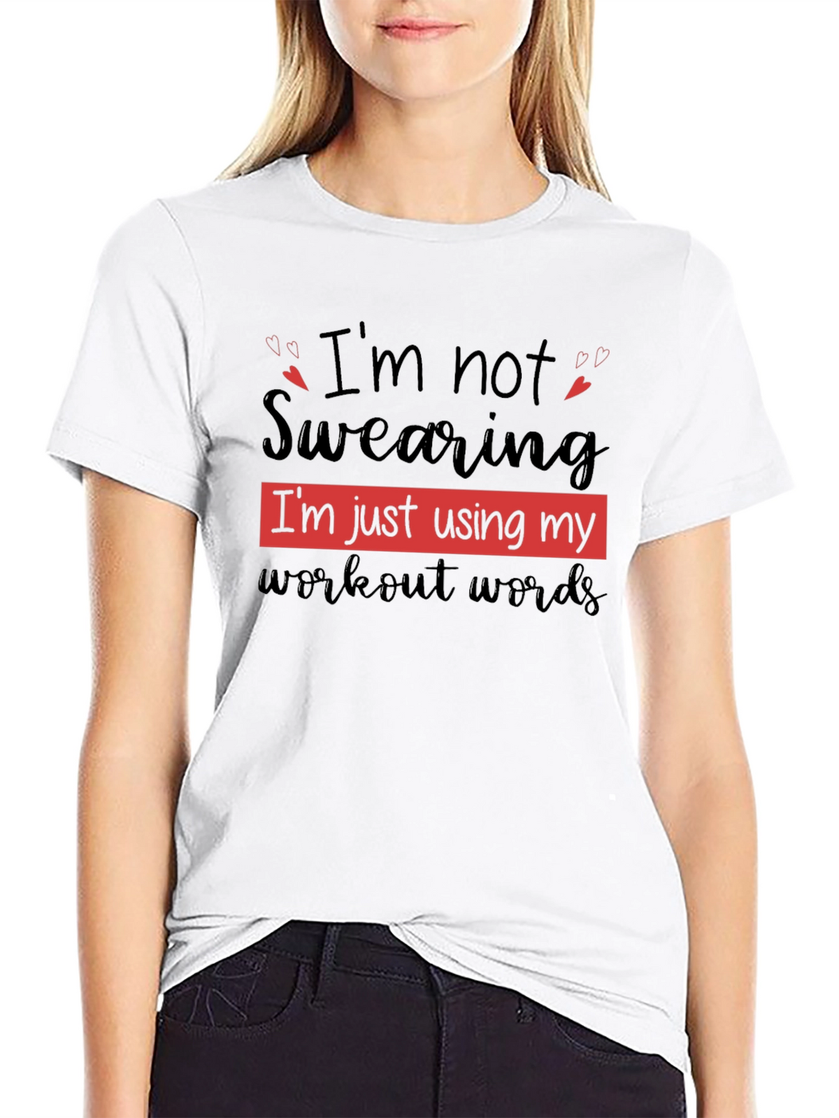 Workout Words T-Shirt Funny Gym Tee