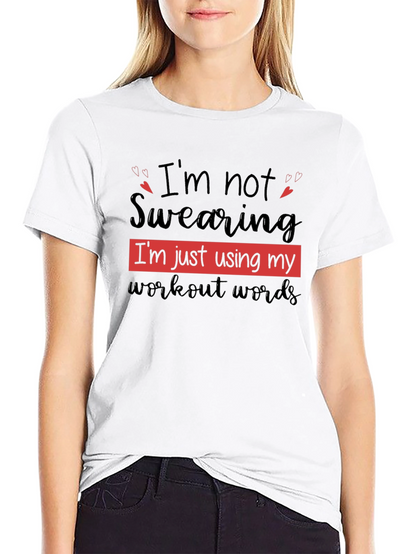 Workout Words T-Shirt Funny Gym Tee