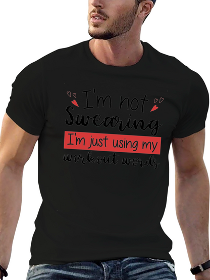 Workout Words T-Shirt Funny Gym Tee