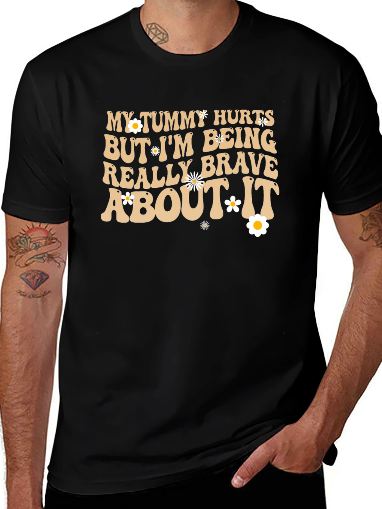 Funny Tummy Hurts Brave Graphic Tee