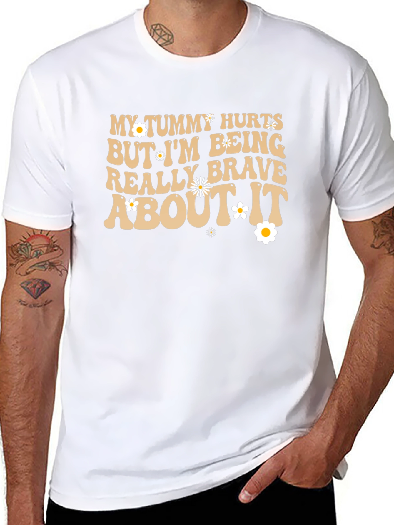 Funny Tummy Hurts Brave Graphic Tee
