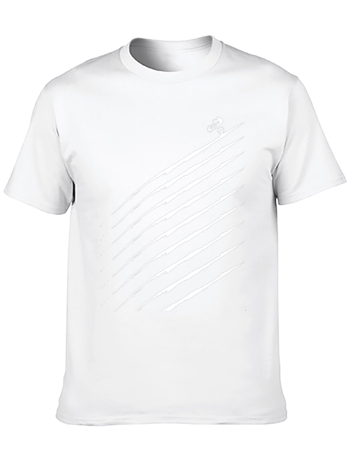 Mens Black Graphic Tee - Biker Trail Design
