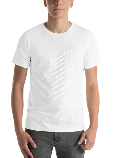 Mens Black Graphic Tee - Biker Trail Design