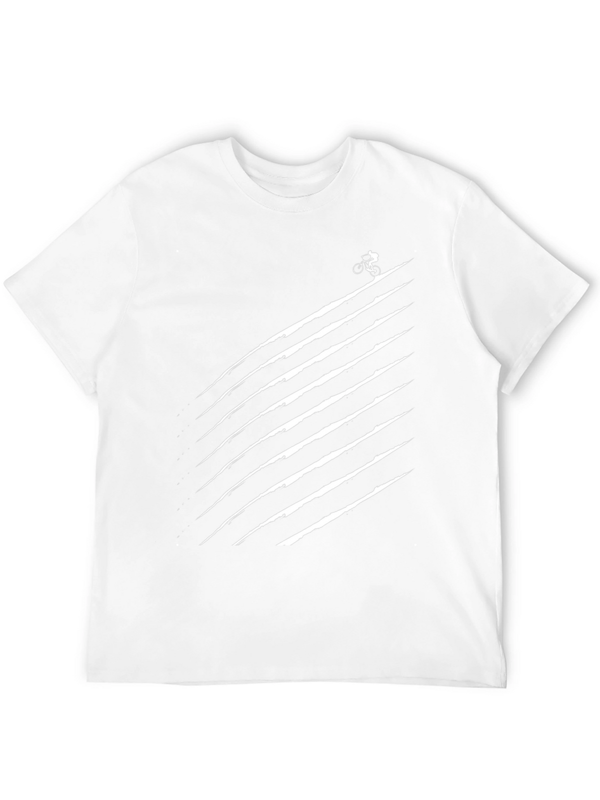 Mens Black Graphic Tee - Biker Trail Design