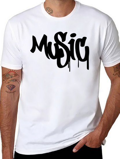 Music Graffiti Style Graphic T-Shirt