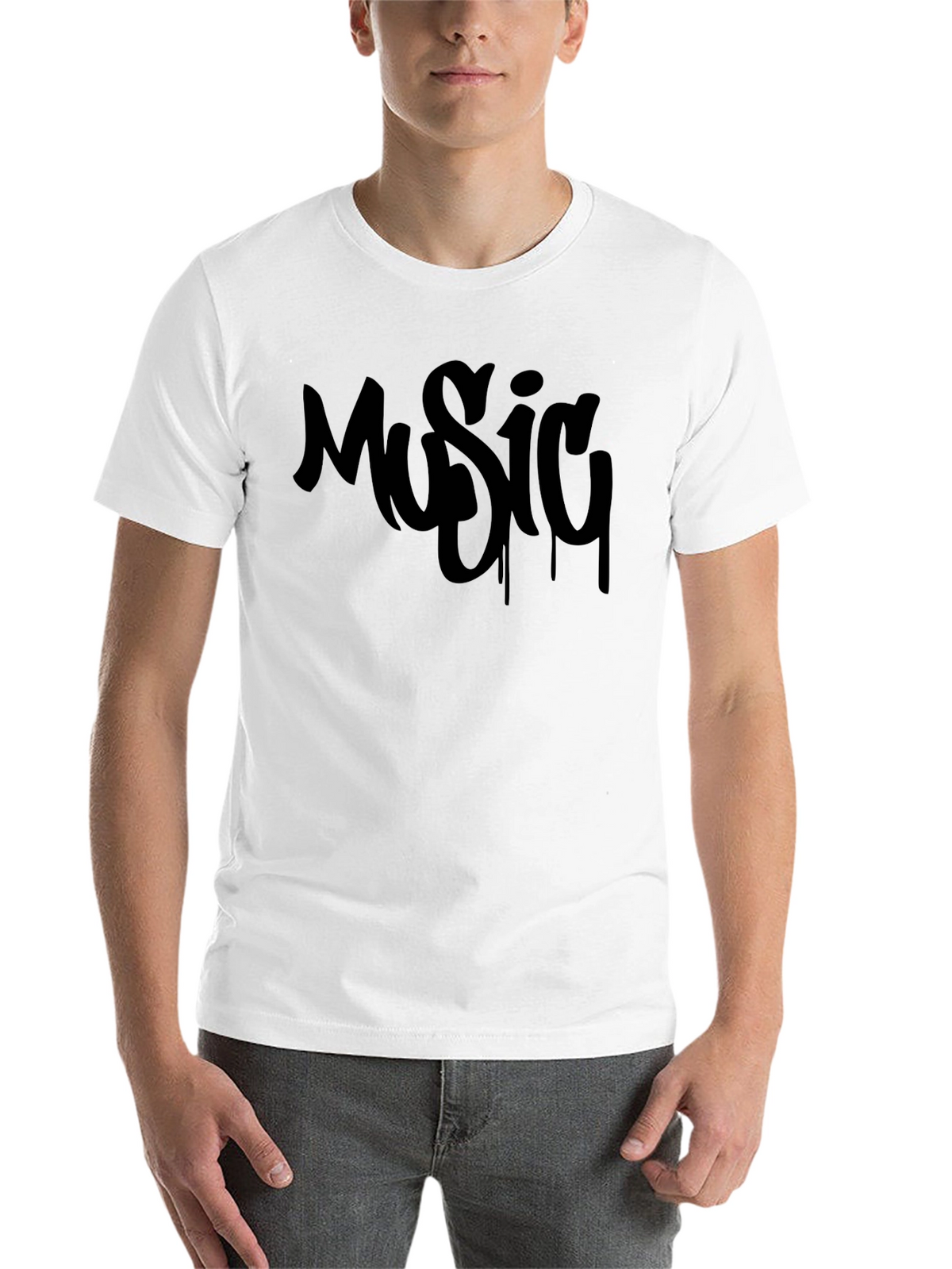 Music Graffiti Style Graphic T-Shirt