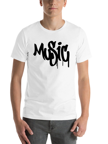 Music Graffiti Style Graphic T-Shirt