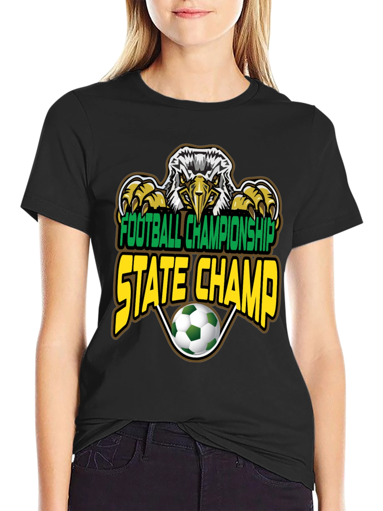 Football Championship State Champ Eagle T-Shirt
