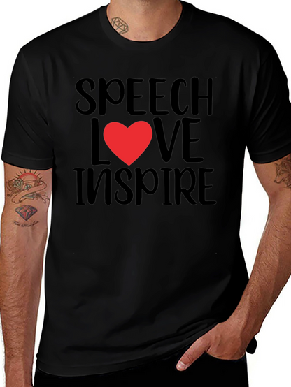Speech Love Inspire Graphic Tee - Black