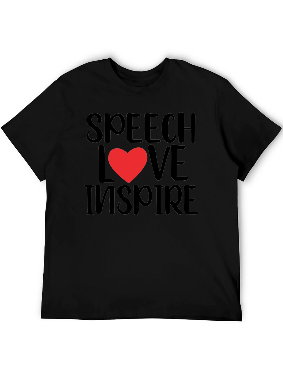 Speech Love Inspire Graphic Tee - Black