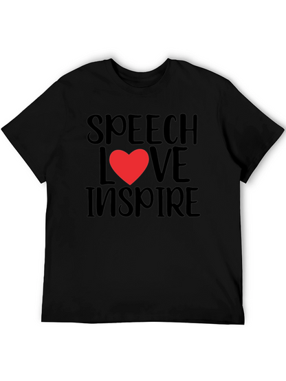 Speech Love Inspire Graphic Tee - Black