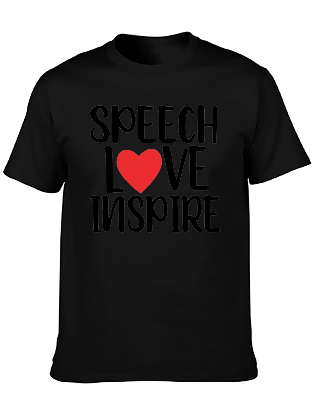 Speech Love Inspire Graphic Tee - Black