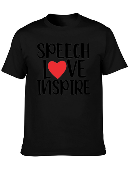 Speech Love Inspire Graphic Tee - Black