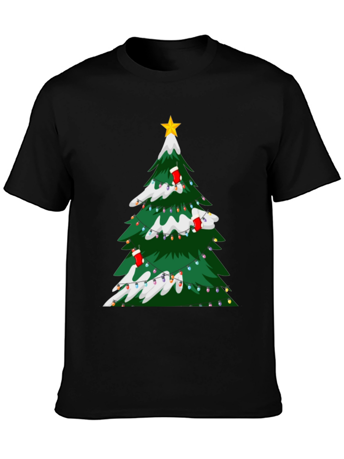 Christmas Tree Graphic Tee - Holiday Festive Style