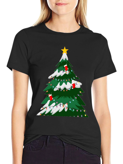 Christmas Tree Graphic Tee - Holiday Festive Style