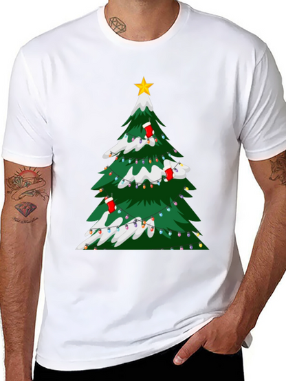 Christmas Tree Graphic Tee - Holiday Festive Style