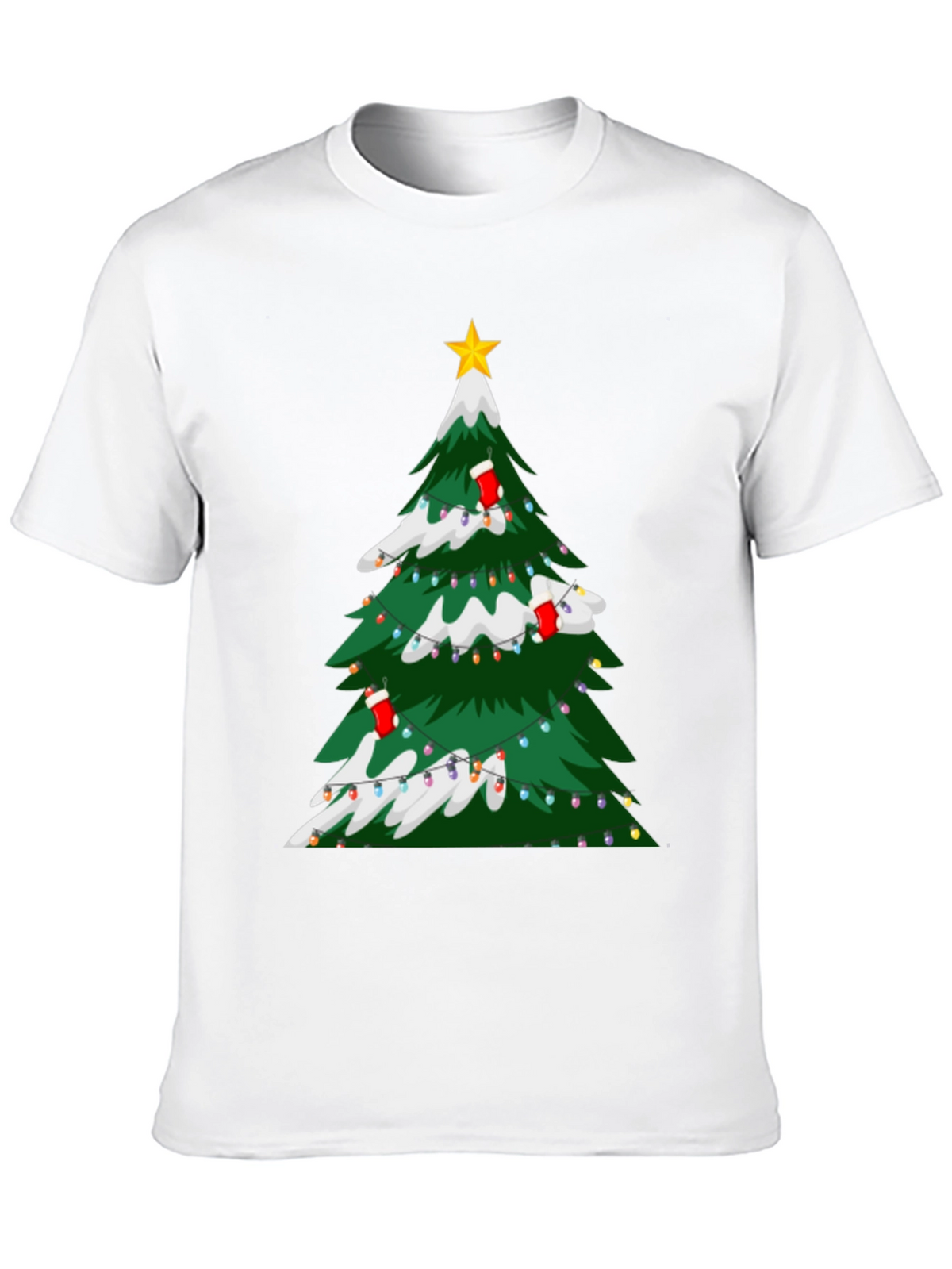 Christmas Tree Graphic Tee - Holiday Festive Style