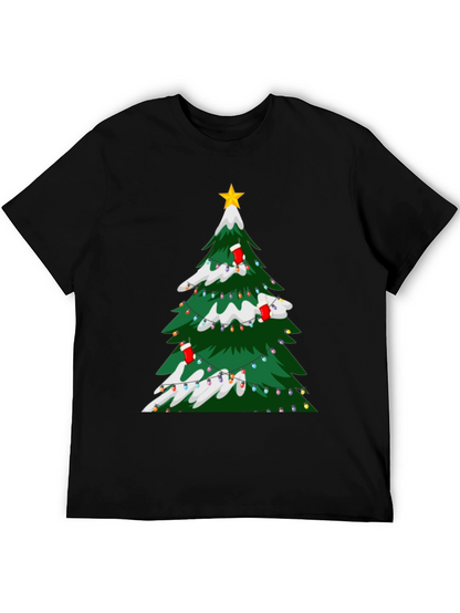 Christmas Tree Graphic Tee - Holiday Festive Style