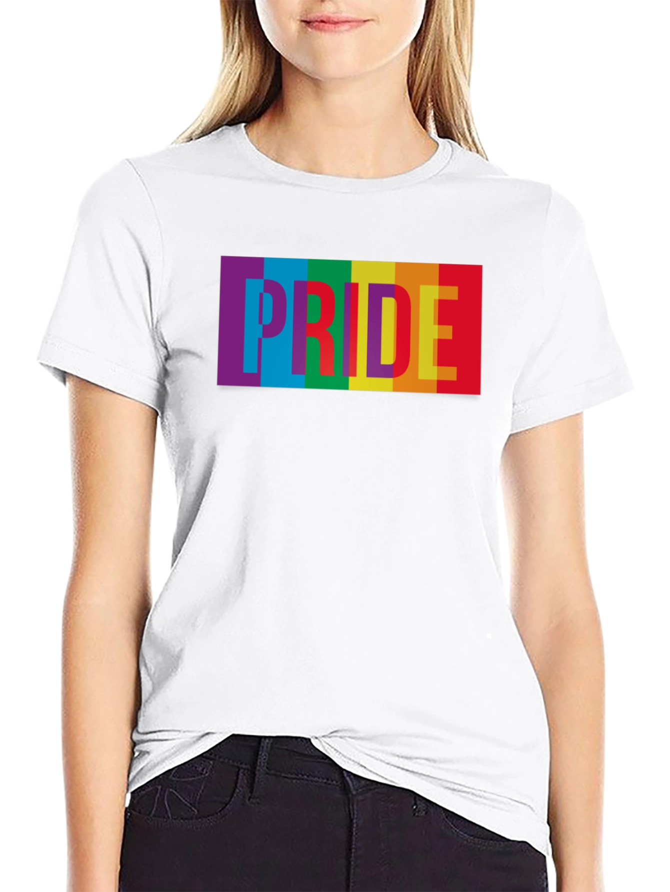 Pride Rainbow Graphic Tee - Soft Cotton Blend