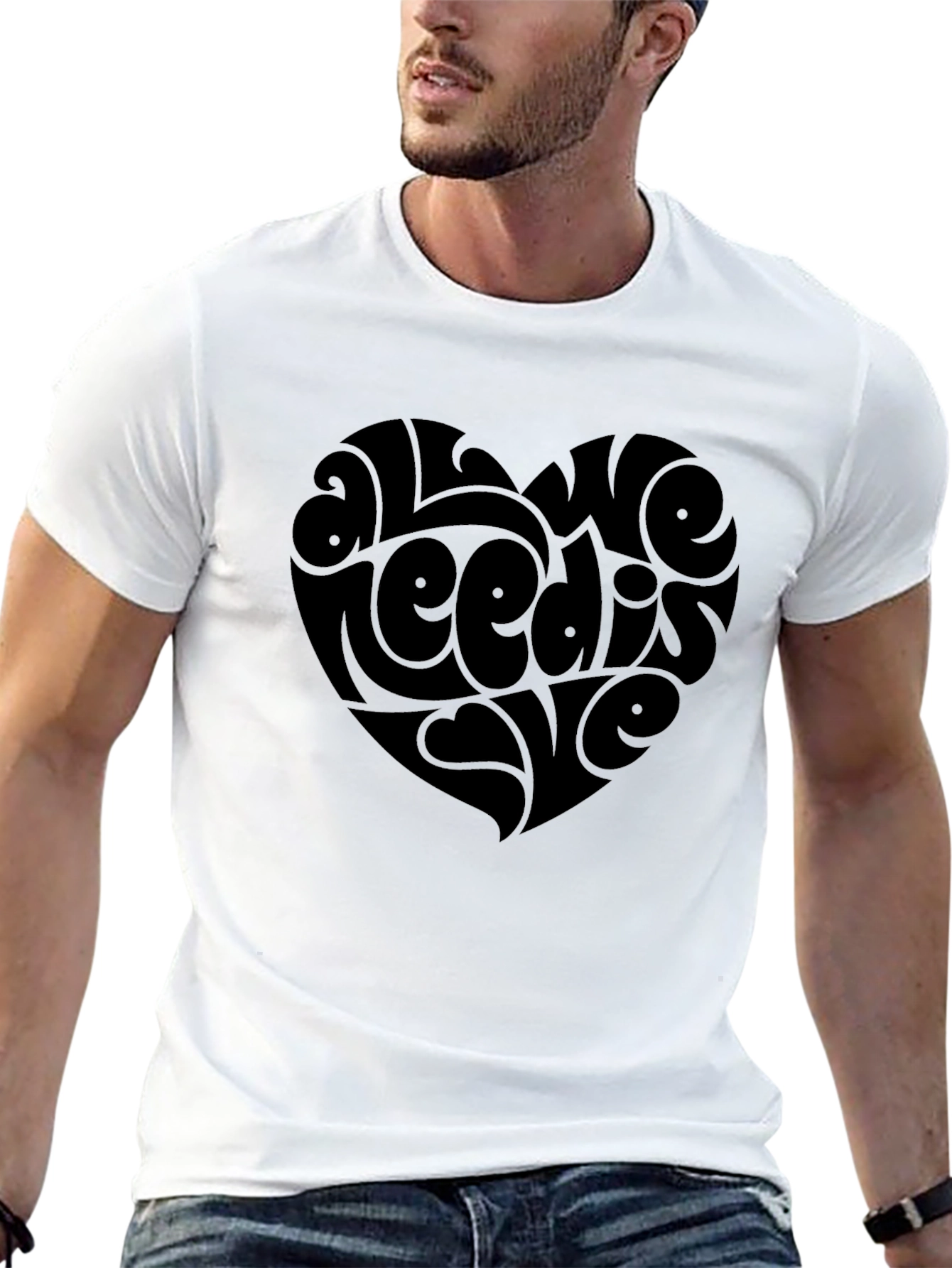 All We Need Is Love Heart Graphic Tee