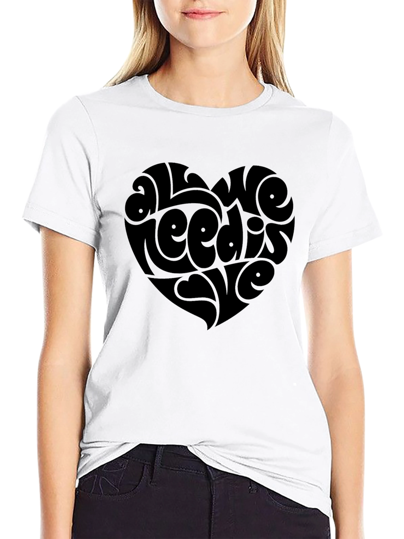 All We Need Is Love Heart Graphic Tee