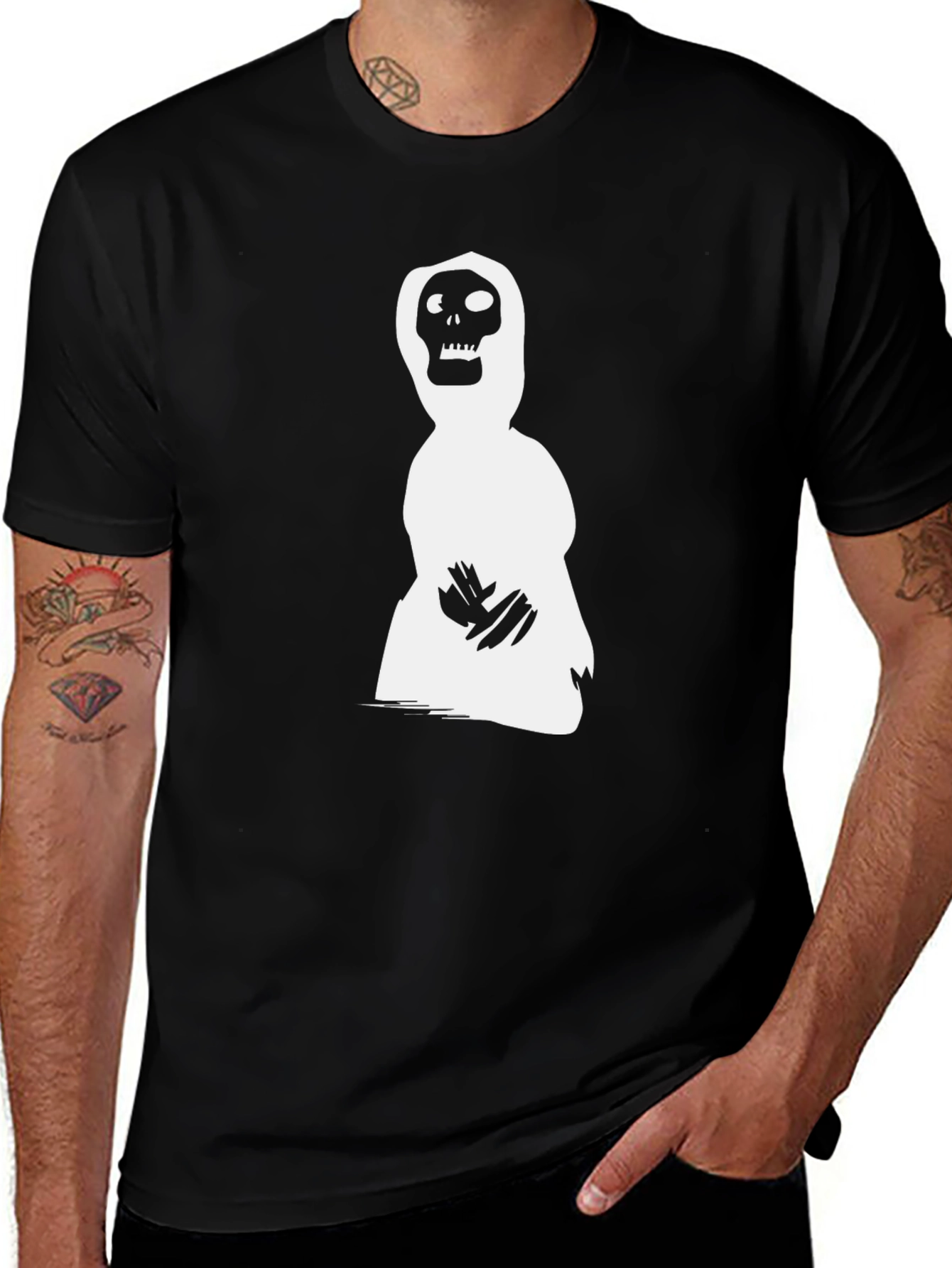 Grim Reaper Graphic T-Shirt - Black Cotton Tee