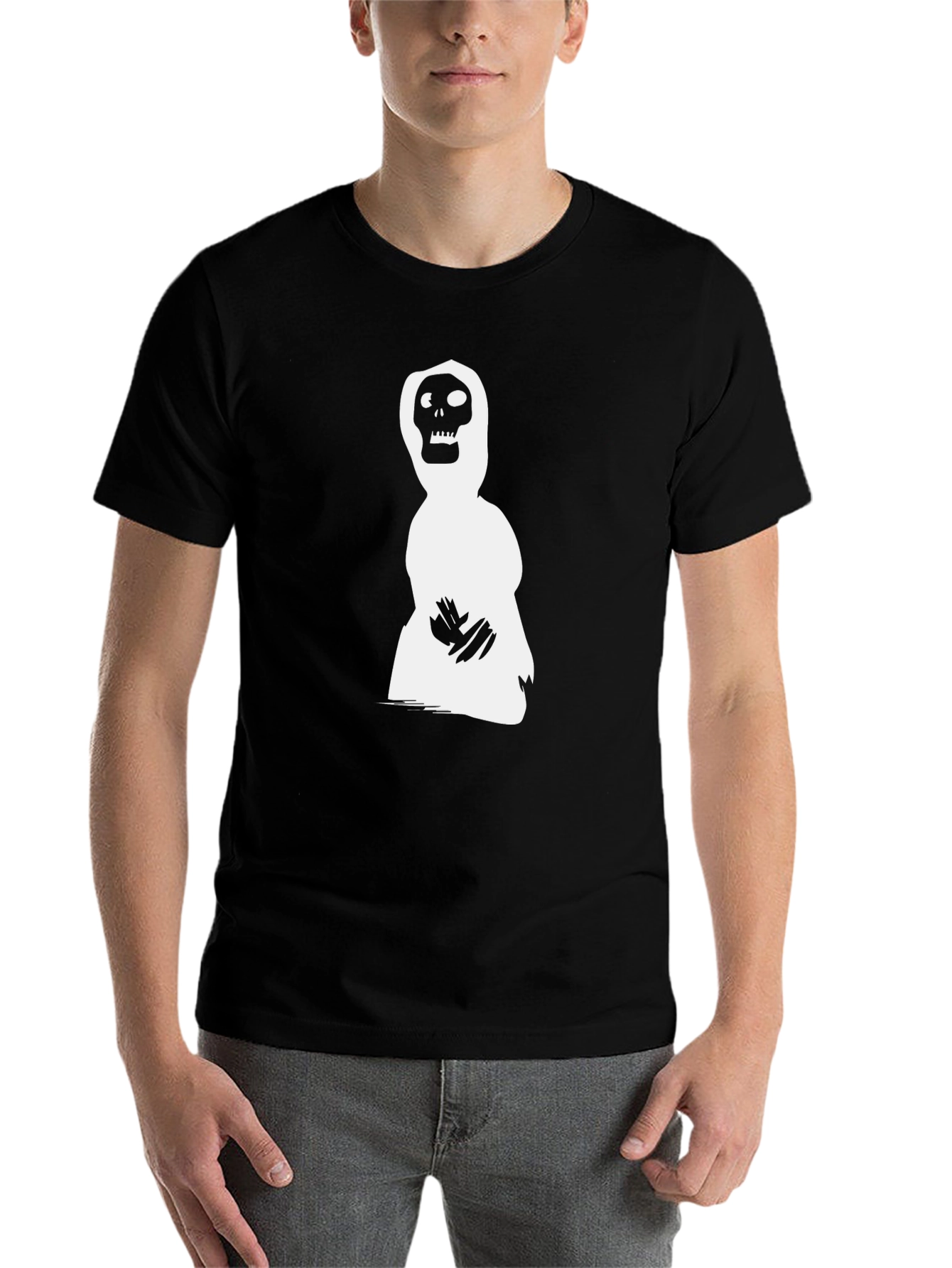 Grim Reaper Graphic T-Shirt - Black Cotton Tee