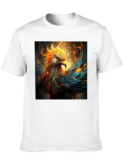 Fiery Phoenix Graphic Tee - Bold Black T-Shirt