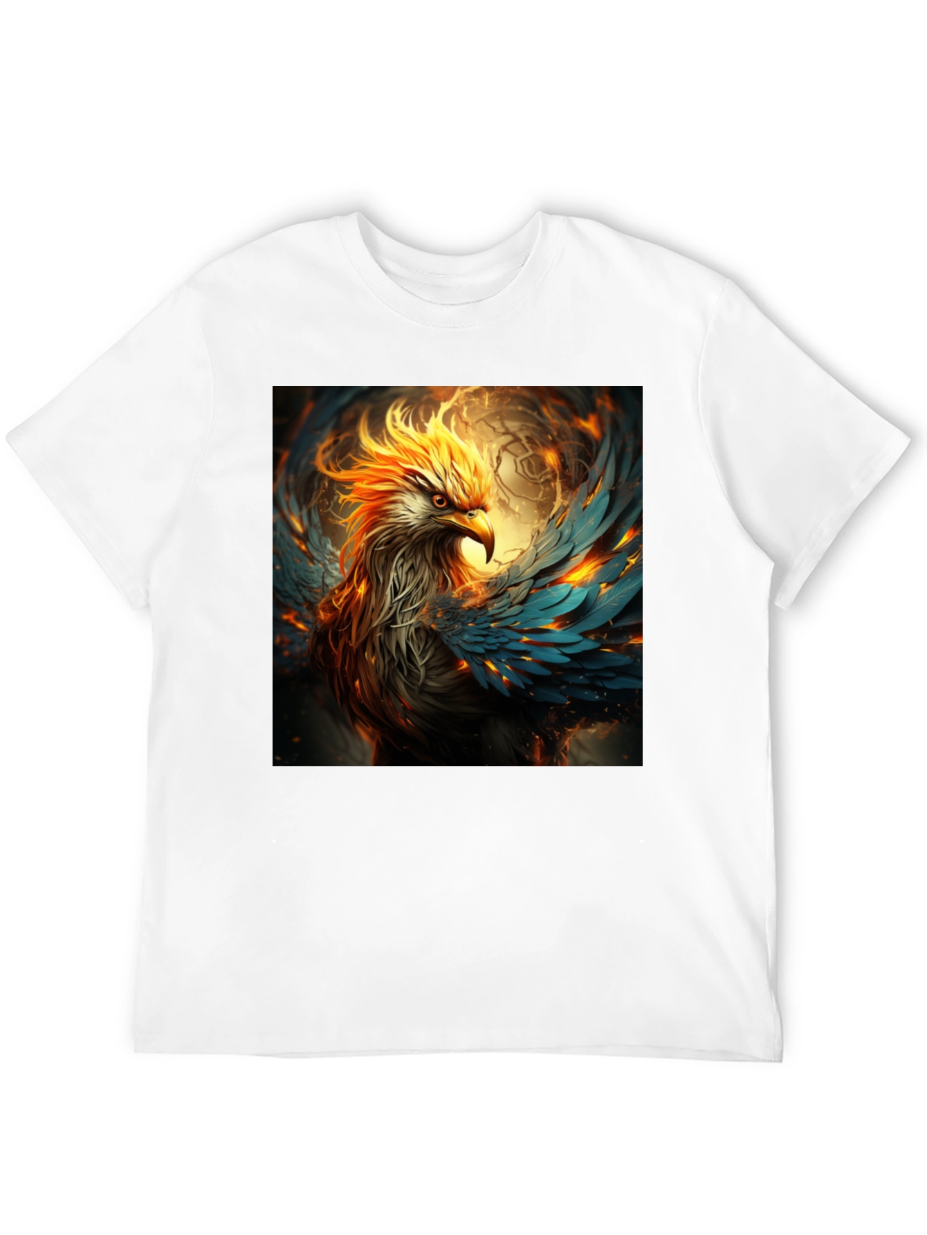 Fiery Phoenix Graphic Tee - Bold Black T-Shirt