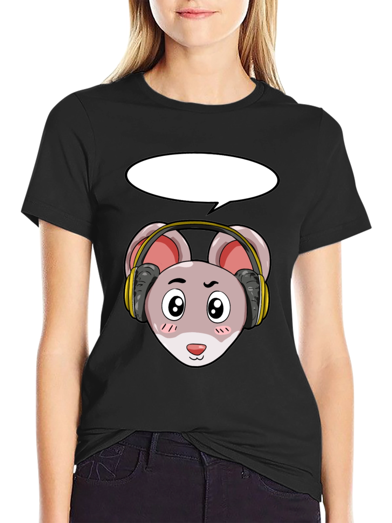 Cool Mouse with Headphones T-Shirt
