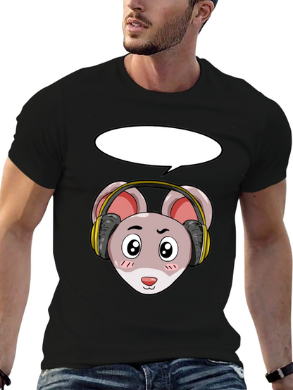 Cool Mouse with Headphones T-Shirt