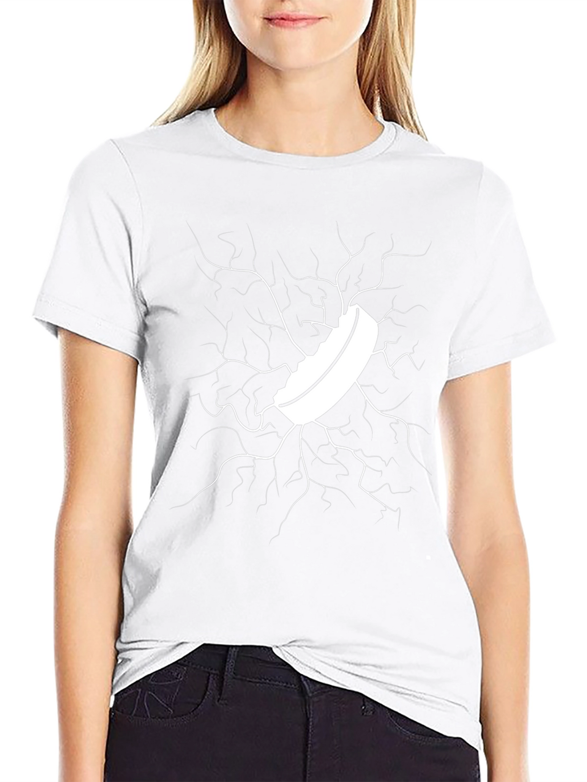 Cracked Ice Hockey Puck Graphic Tee - Black