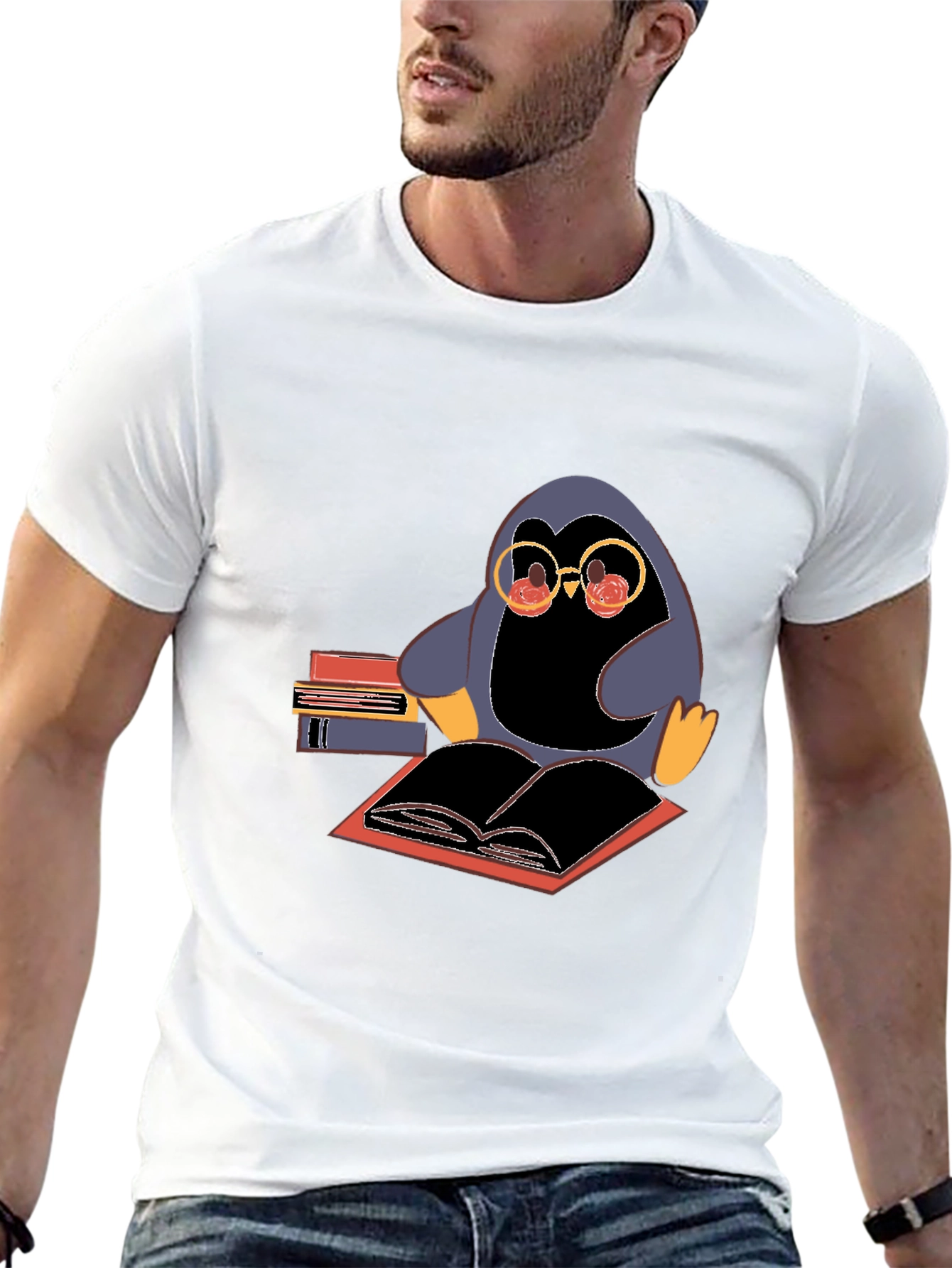 Bookworm Penguin T-Shirt