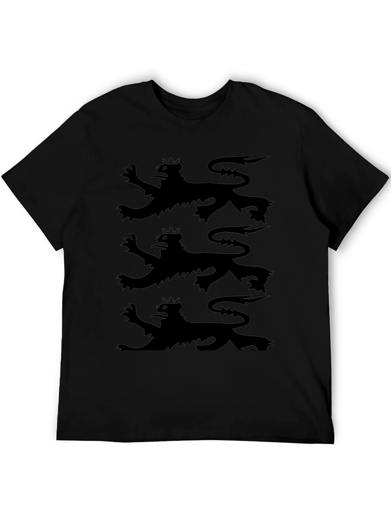 Triple Lion Rampant Graphic Tee - Black