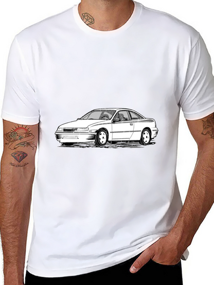 Cool Car Graphic Tee - Black Cotton T-Shirt