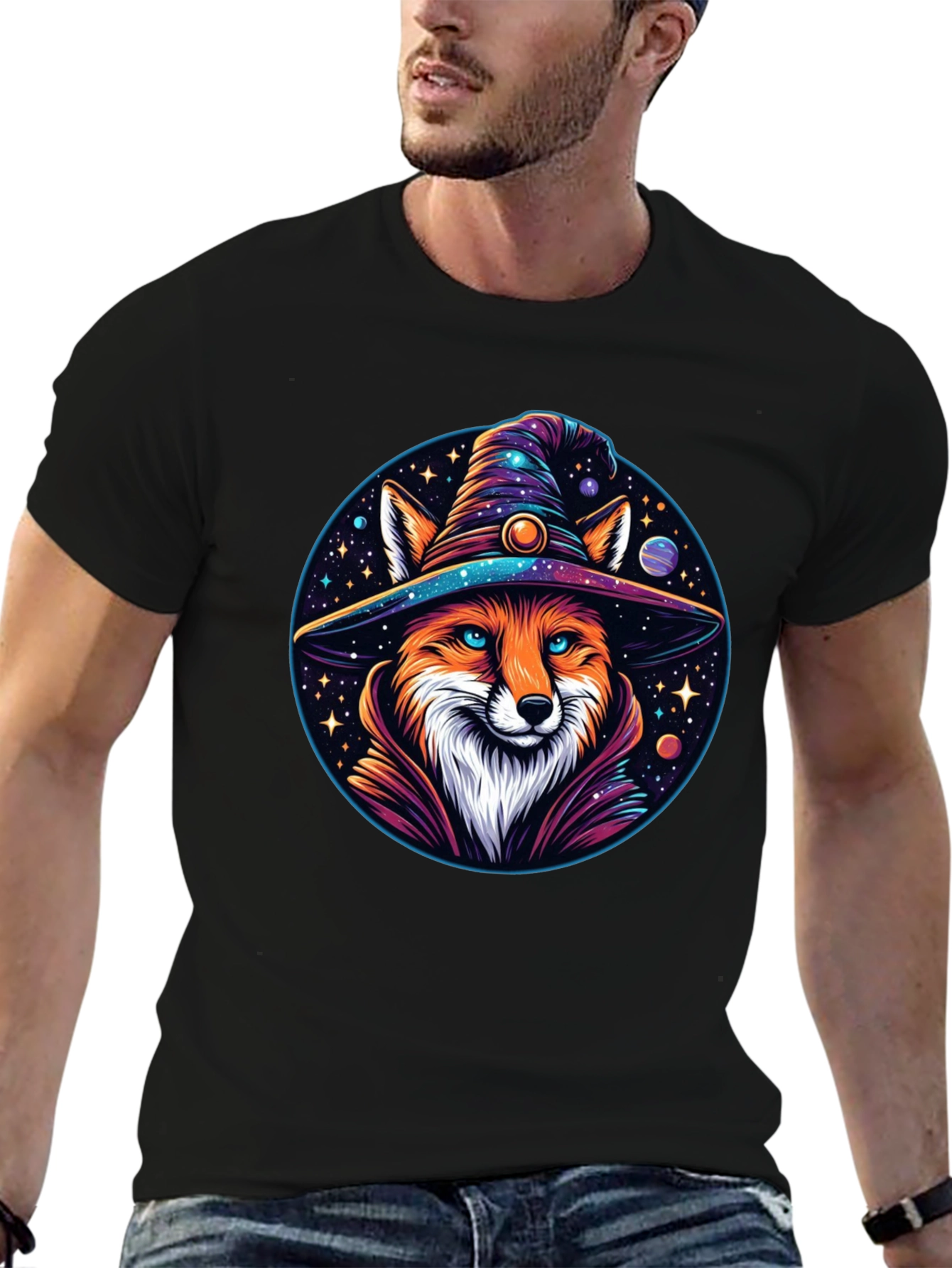 Wizard Fox Graphic T-Shirt