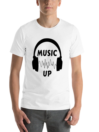 Music Up Black Graphic T-Shirt