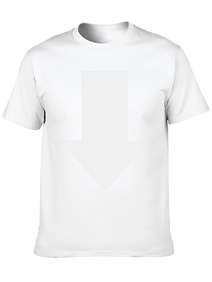 Arrow Down Graphic Tee - Casual Black T-Shirt