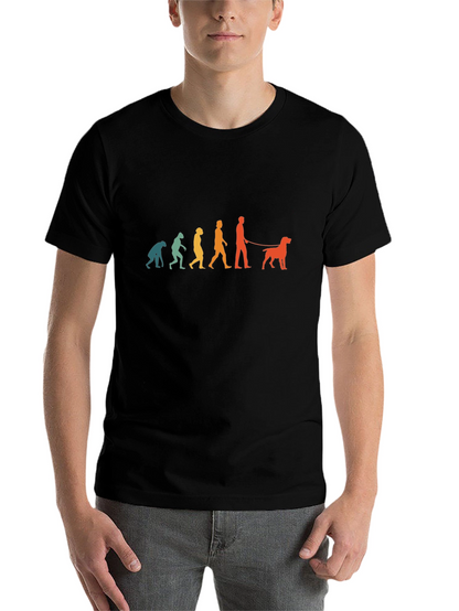 Evolution of Dog Walker T-Shirt - Black