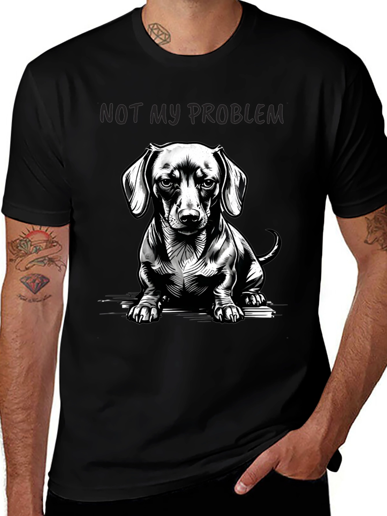 Dachshund Not My Problem Graphic Tee
