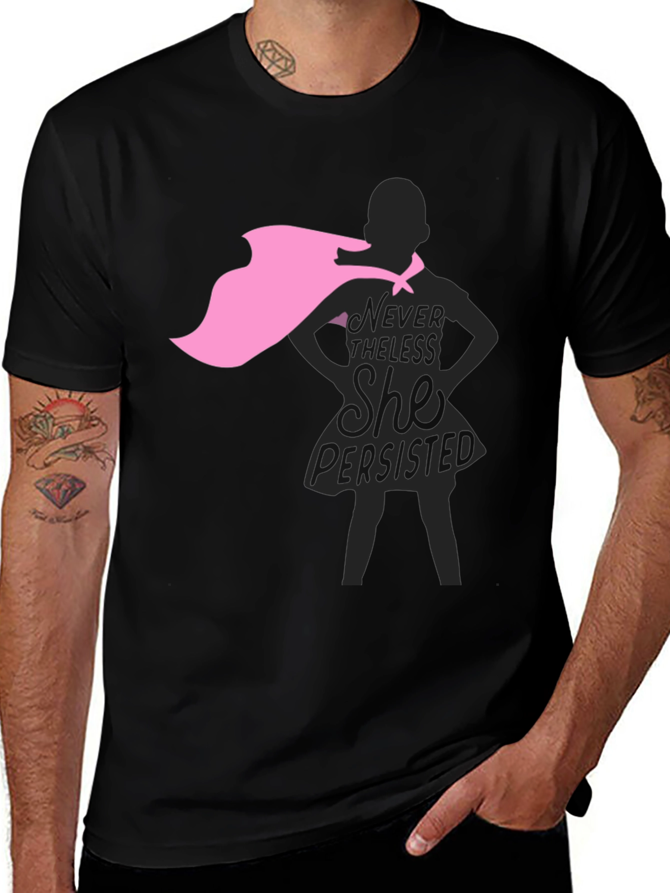 Nevertheless She Persisted Graphic Tee - Black