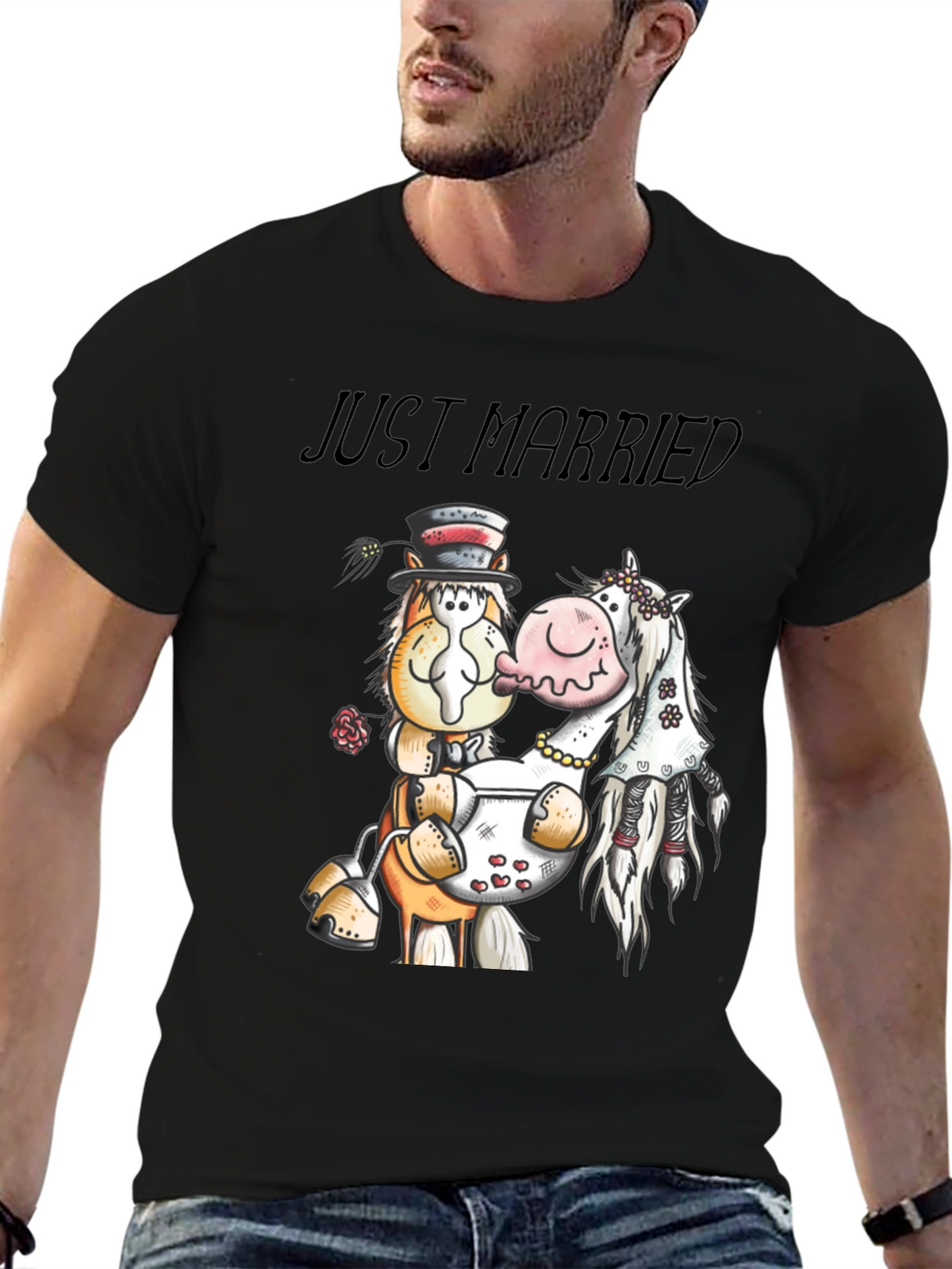 Just Married Horse T-Shirt
