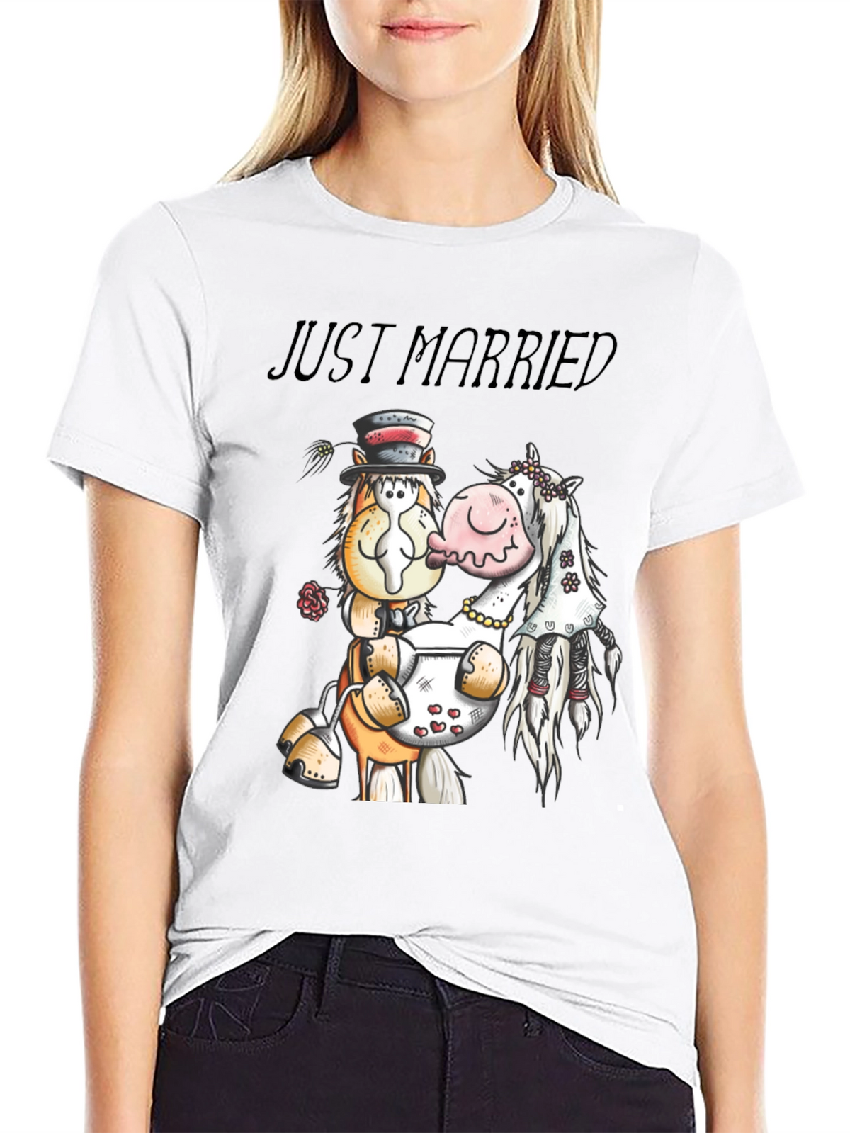 Just Married Horse T-Shirt