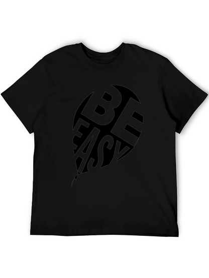 Be Easy Black Graphic Print T-Shirt