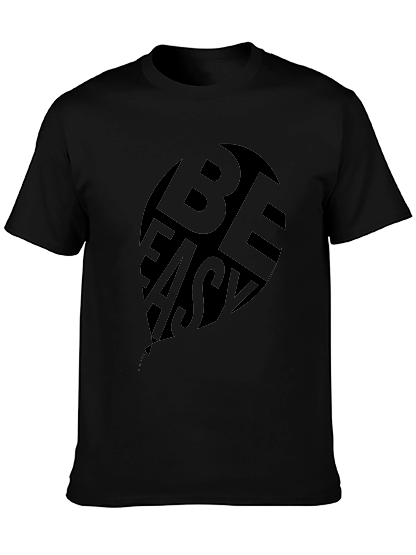 Be Easy Black Graphic Print T-Shirt